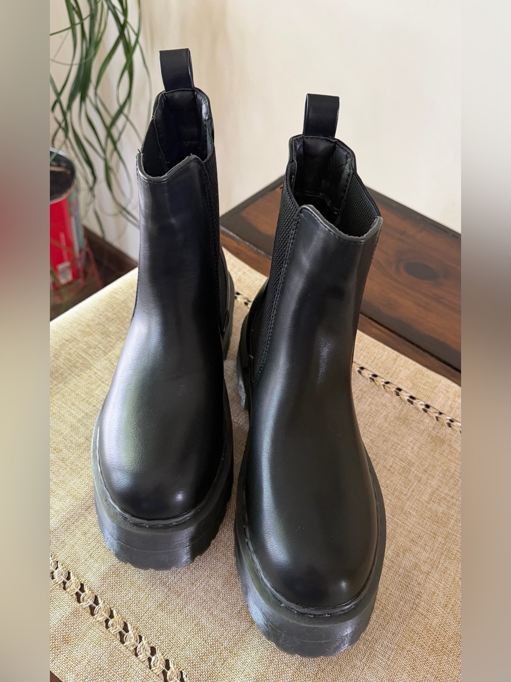 Women's Black Platform  Booties
